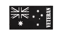 Australia Flag w/ Veteran - SINGLE PVC Patch - Tactical Stubby Coolers