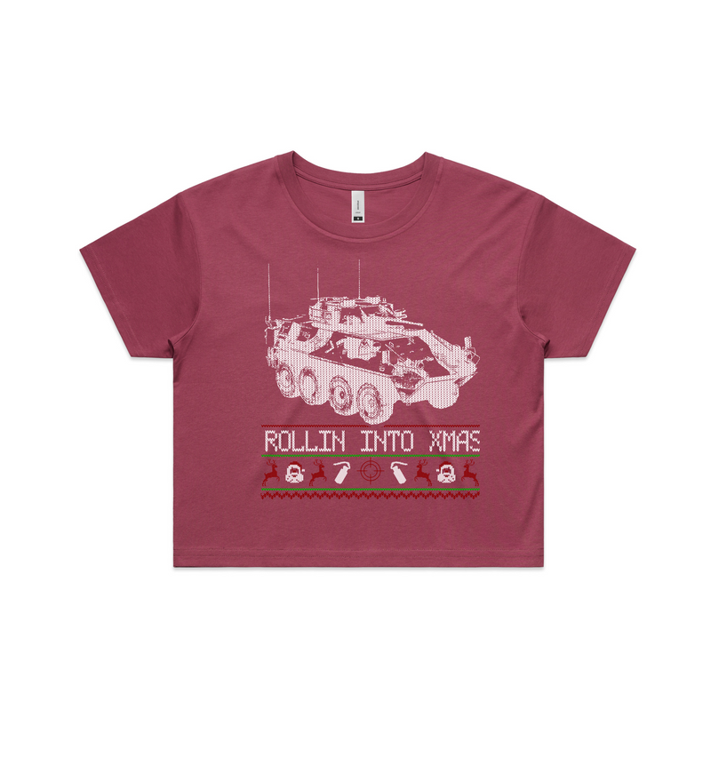 Load image into Gallery viewer, Aslav Tactical Xmas Crop T - Womens
