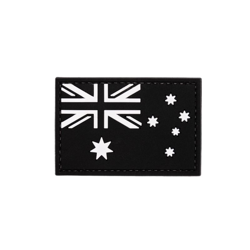 Load image into Gallery viewer, Tactical Tinnie Combo: Black Cooler with Australian Flag PVC Patch Tactical Stubby Coolers
